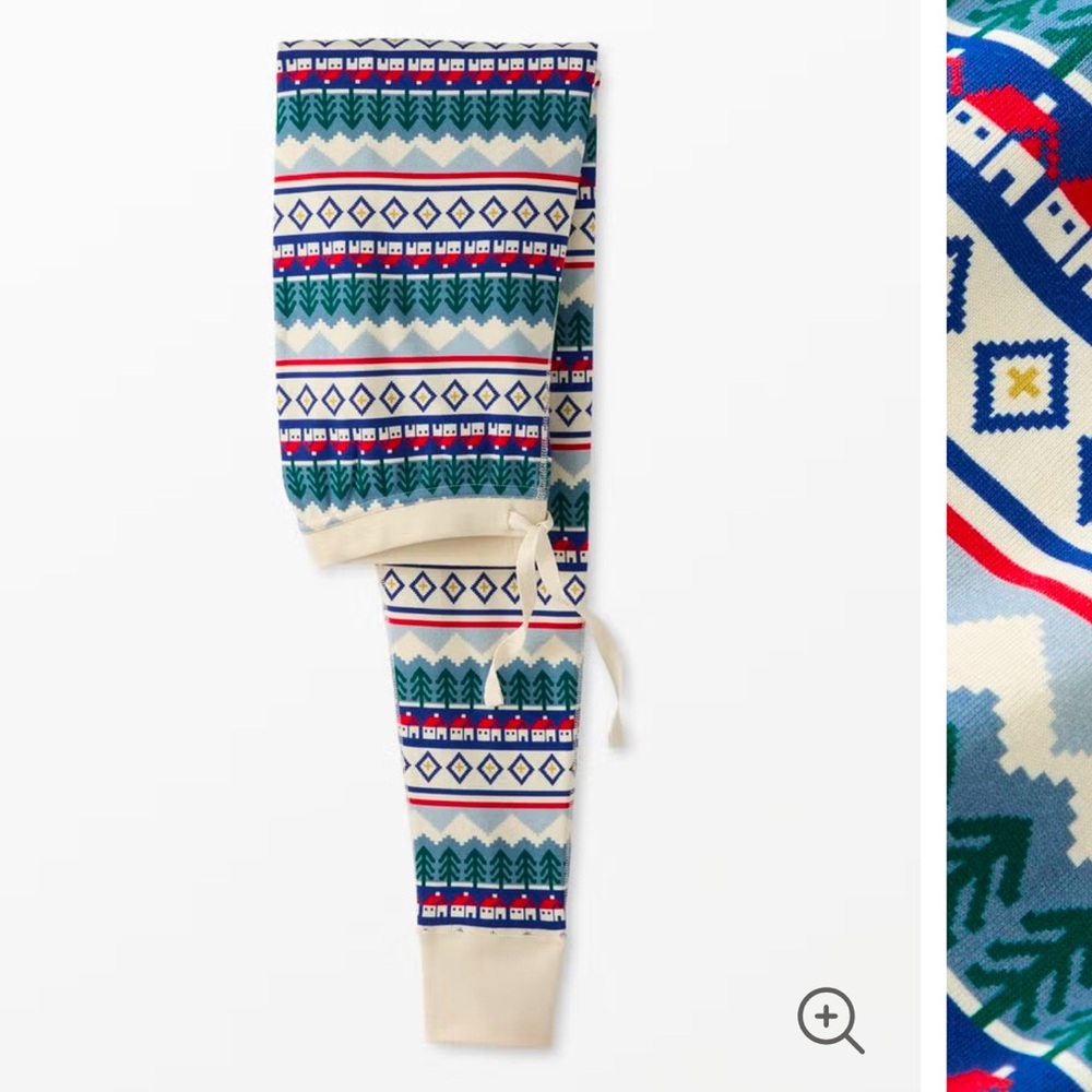 Adult holiday long John pajamas - Mountain Village